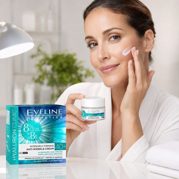 Cremă anti rid de zi și noapte Eveline Hyaluron Clinic 40+