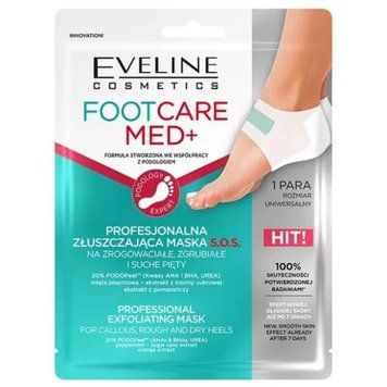 Mască exfolianta pentru picioare Foot Care Med+, 1 bucata, Eveline Cosmetics