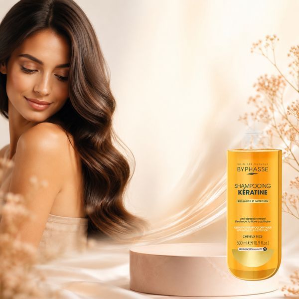 Șampon pentru păr uscat cu keratina Sublim Protect, 500ml, Byphasse