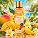Body Mist Tulip&aacute;n Negro Tropical Mango, Spray Parfumat pentru Corp, 250 ml, Aur, Portocaliu, Tropical Mango
