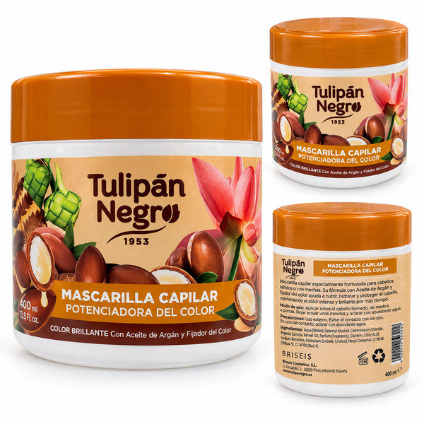 Mască de Păr Tulip&aacute;n Negro Potenciadora del Color, cu Ulei de Argan, 400 ml, Portocaliu, Color Brillante &ndash; Argan