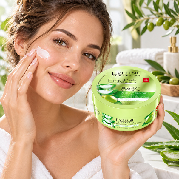 Cremă de față și corp Eveline Extra Soft bio Olive Aloe Vera 175 ml