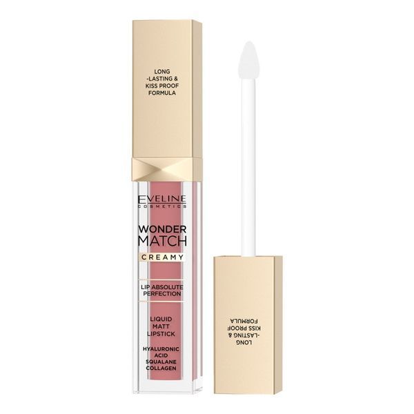 Ruj lichid mat Eveline Wonder Match 05 Sweet Nude, 6,8 ml