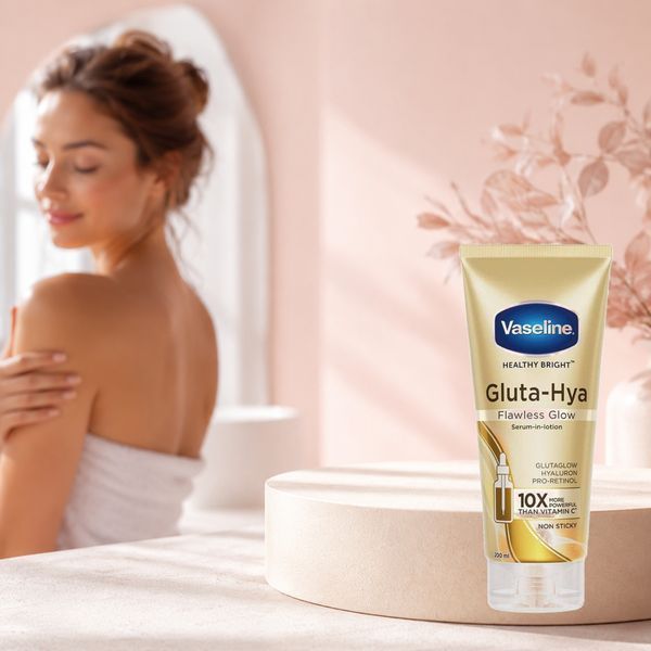 Loțiune-ser de corp Vaseline Gluta-Hya Flawless Tone, 200 ml