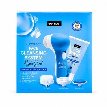 Set pentru curatarea fetei (Aparat+Accesorii+gel de curatare) Hydro Shock, Sence Beauty