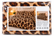 Lenjerie Pat Finet, 4 Piese, 160&times;210 cm, Leopard Print, Maro, Bej, maro și negru