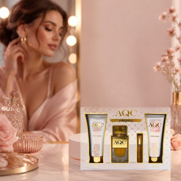 Casetă Cadou ( Sg 120 Ml + Bl 120 Ml + Edt 100 Ml +Edt 15 Ml ) Pure Gold Aqc