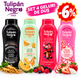 Set 4 Geluri de Duș Tulip&aacute;n Negro, 650 ml &ndash; Ofertă -6%, Multicolor, Negru, verde, roșu și roz