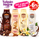 Set 4 Geluri de Duș Tulip&aacute;n Negro, 4&times;650 ml &ndash; Arome Dulci, Ofertă -6%, Multicolor, Maro, bej, galben și alb